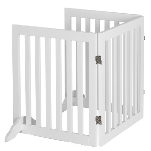 CharliesPetProduct 3 Panel Wooden Freestanding Dog Gate | Temple & Webster