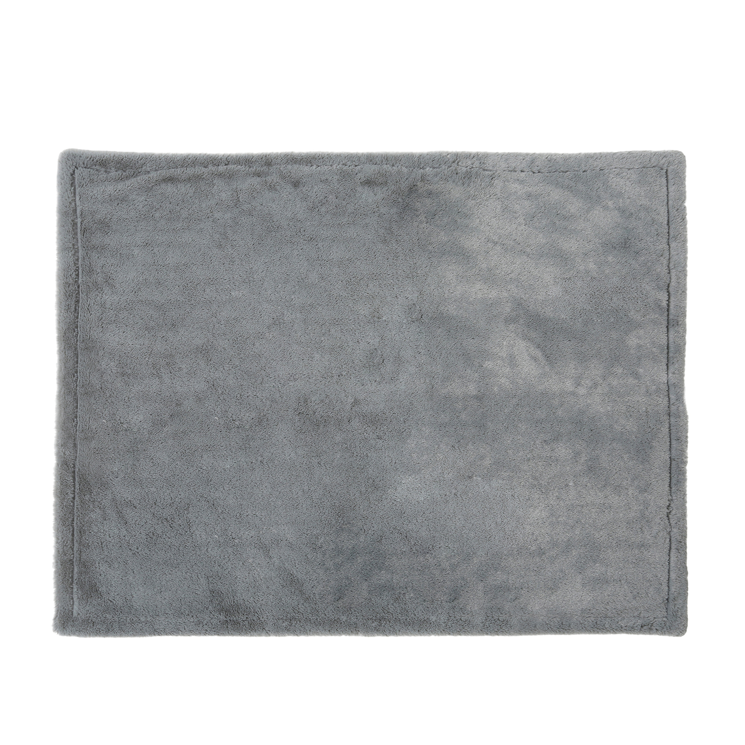 Blue & Grey Trim Reversible Faux Fur Pet Winter Rug & Blanket