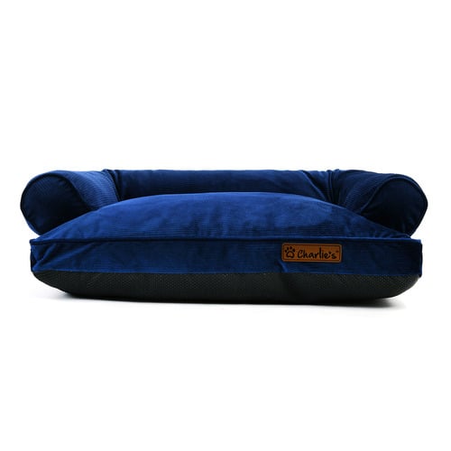 CharliesPetProduct Corduroy Dog Sofa Bed Temple & ster