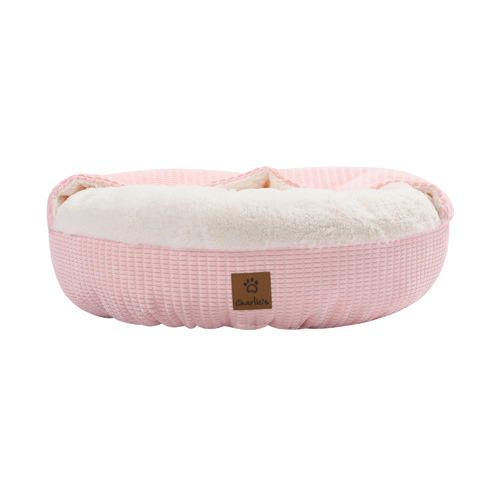 CharliesPetProduct Snookie Hooded Donut Dog Bed Temple & ster