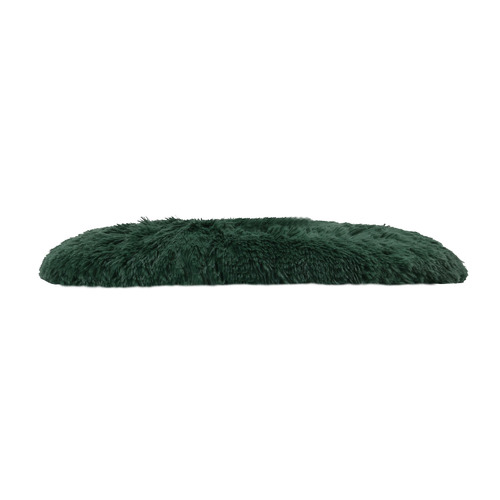 CharliesPetProduct Eden Green Shaggy Faux Fur Round Dog Bed | Temple ...