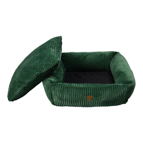 Eden Green Ascher Plush Corduroy Pet Bed