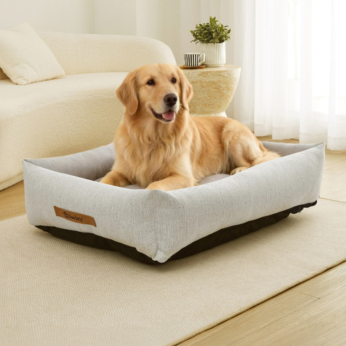 Brody Linen-Look Dog Bed