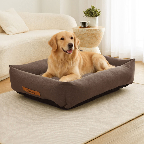 Brody Linen-Look Dog Bed