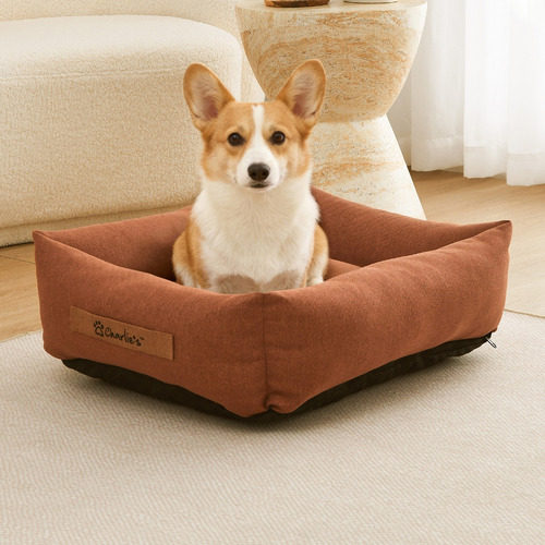 Brody Linen-Look Dog Bed