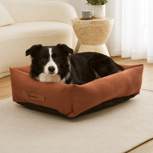 Brody Linen-Look Dog Bed