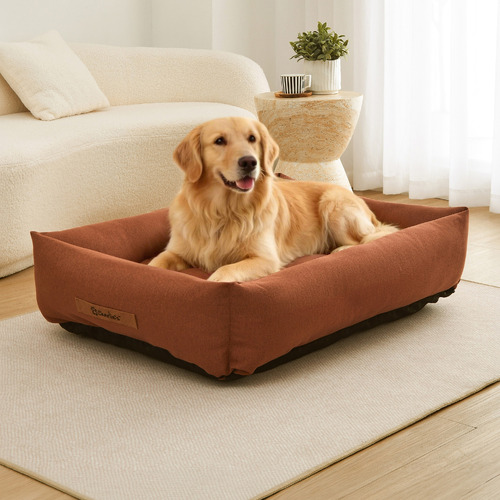 Brody Linen-Look Dog Bed
