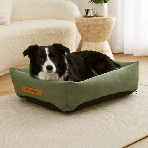 Brody Linen-Look Dog Bed