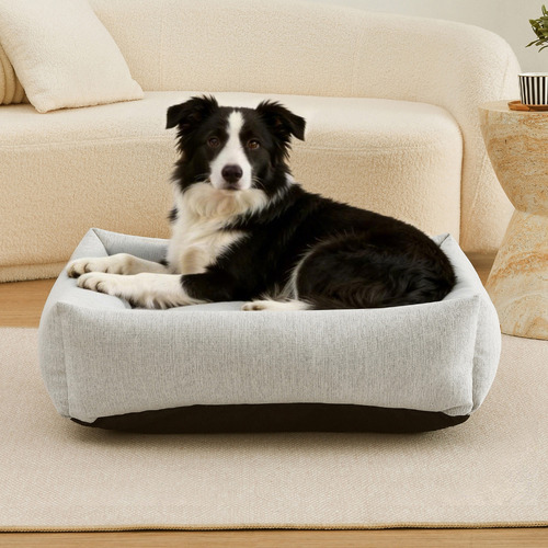Brody Linen-Look Dog Bed