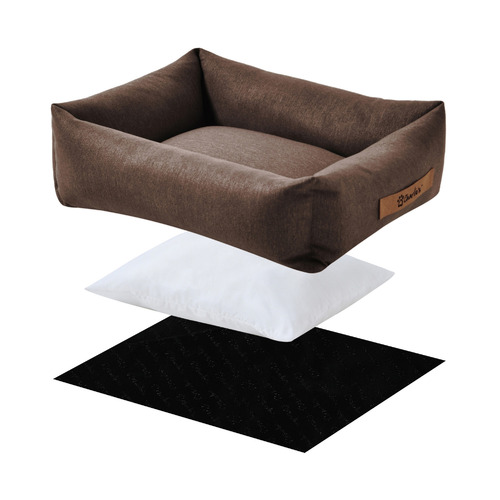 Brody Linen-Look Dog Bed
