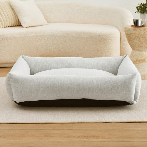 Brody Linen-Look Dog Bed