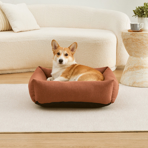 Brody Linen-Look Dog Bed