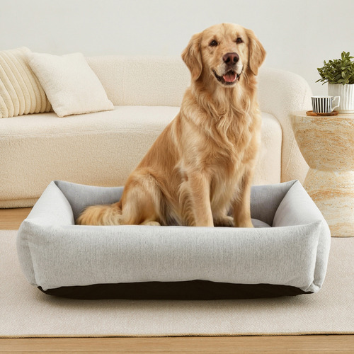 Brody Linen-Look Dog Bed