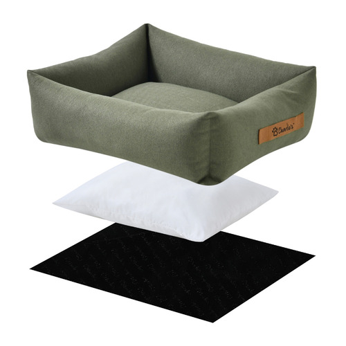 Brody Linen-Look Dog Bed