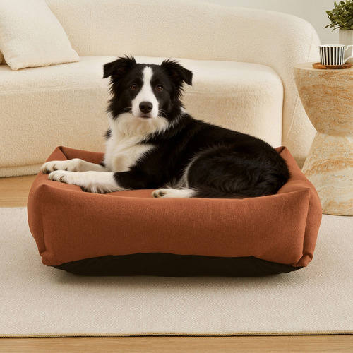 Brody Linen-Look Dog Bed