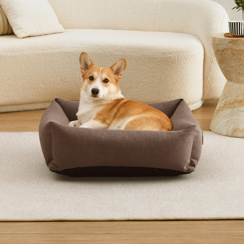 Brody Linen-Look Dog Bed