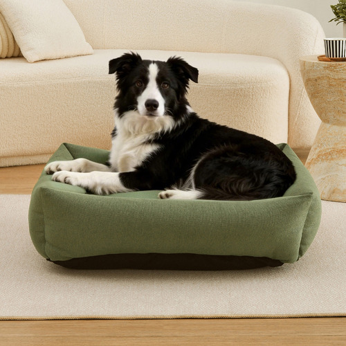 Brody Linen-Look Dog Bed