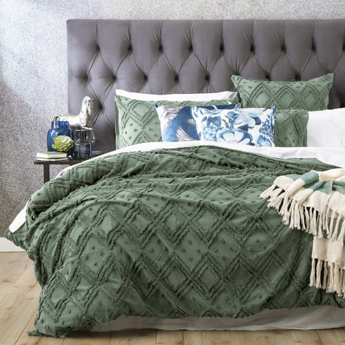 Sage Medallion Cotton Quilt Cover Set