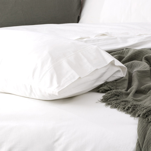 White 500TC Natural Bamboo & Cotton Quilt Cover Set