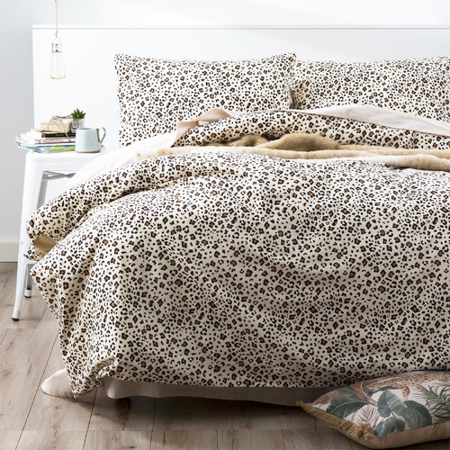 Snow-Leopard-Flannelette-Egyptian-Cotton-Quilt-Cover-Set