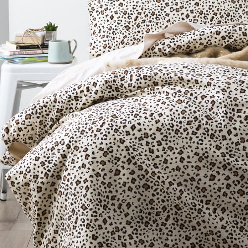 Snow-Leopard-Flannelette-Egyptian-Cotton-Quilt-Cover-Set
