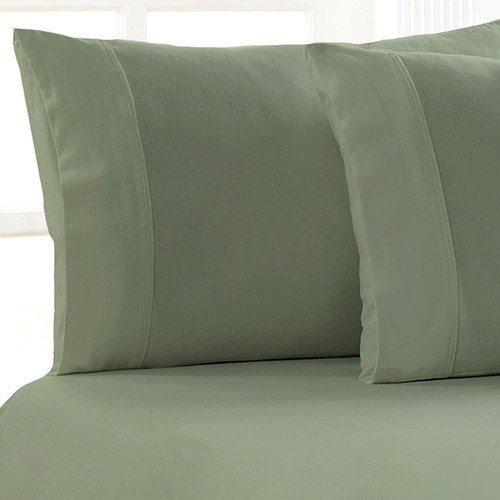 Egyptian Cotton Flannelette Fitted Sheet & Pillowcase Set