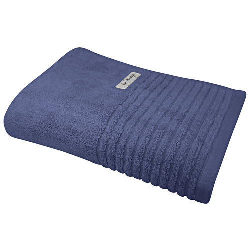 BasPhillips Indigo Hayman Zero Twist Cotton Bathroom Towels | Temple ...