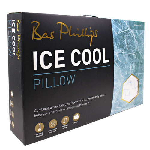 BasPhillips White Ice Cool Pillow Temple & ster
