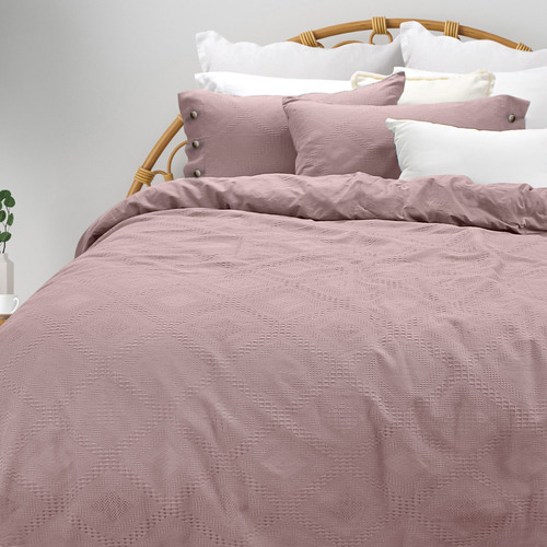 BasPhillips Blush Sienna Cotton Quilt Cover Set Temple & ster