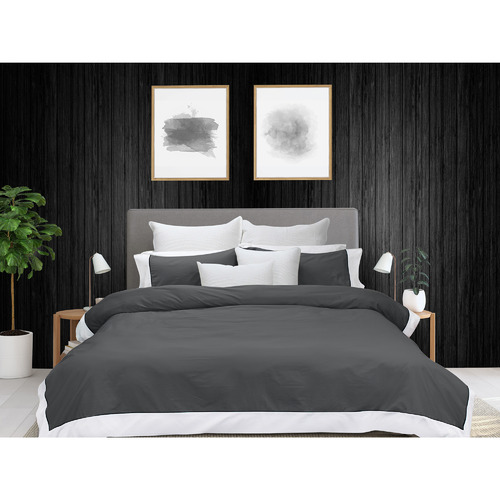 Charcoal New York Cotton Quilt Cover Set