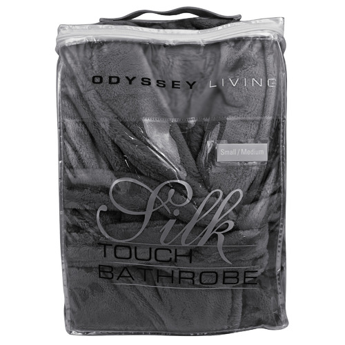 Charcoal Silk Touch Microfibre Bathrobe