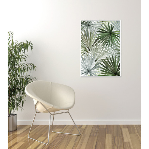 Sunday Homewares Palm Fronds Framed Canvas Wall Art & Reviews | Temple ...