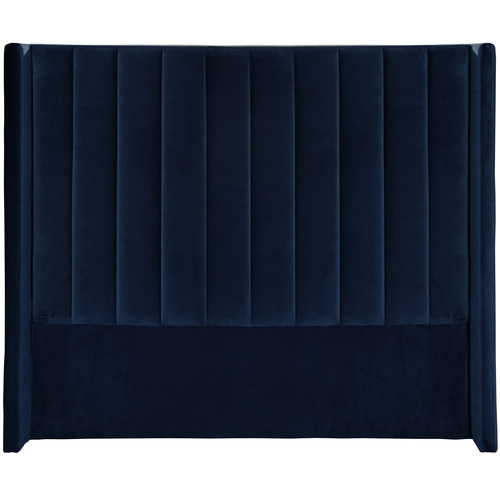 Navy Monaco Winged Velvet Bedhead