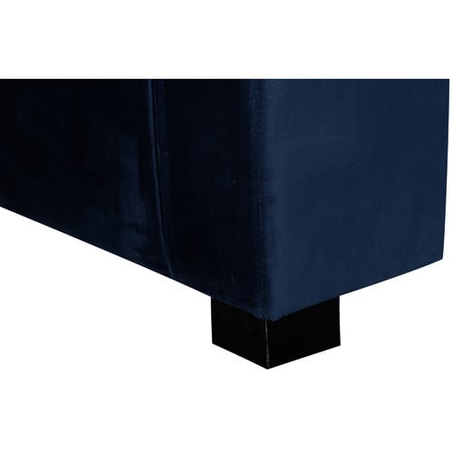 Navy Monaco Winged Velvet Bedhead