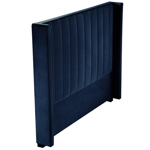 Navy Monaco Winged Velvet Bedhead