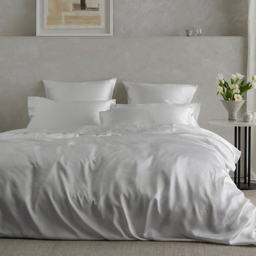 White Hypnos Mulberry Silk Quilt Cover Set