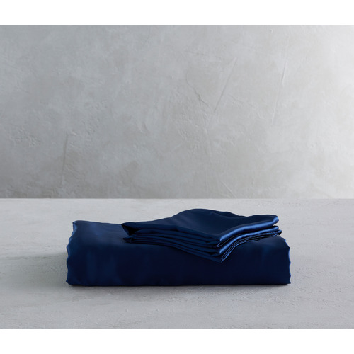Navy Blue Hypnos Mulberry Silk Quilt Cover Set