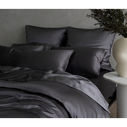 Dark Grey Hypnos Mulberry Silk Quilt Cover Set