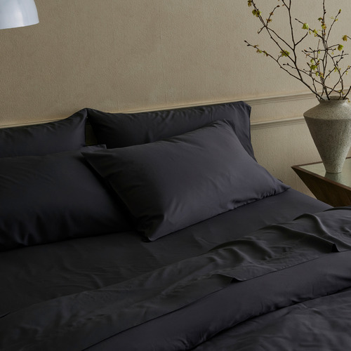 Charcoal Aetius Bamboo Quilt Cover Set
