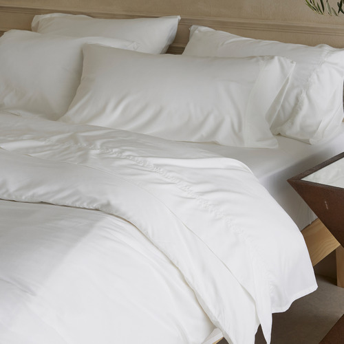 White Aetius Bamboo Quilt Cover Set