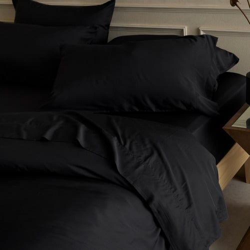 Black Aetius Bamboo Quilt Cover Set