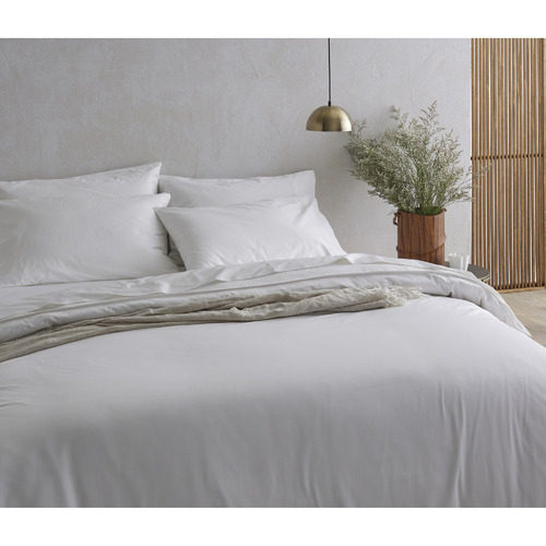 Radisson Home White Organic Cotton Quilt Cover Set Temple & Webster