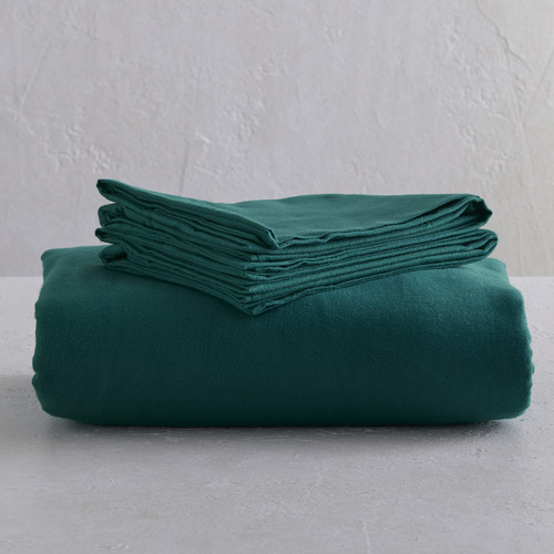Emerald Green Glauci Organic Cotton Quilt Cover Set