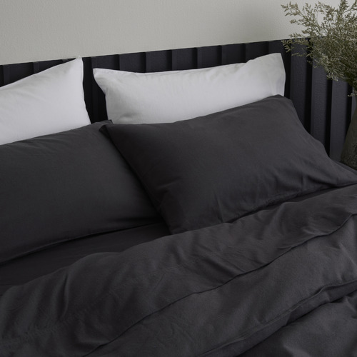Charcoal Glauci Organic Cotton Quilt Cover Set
