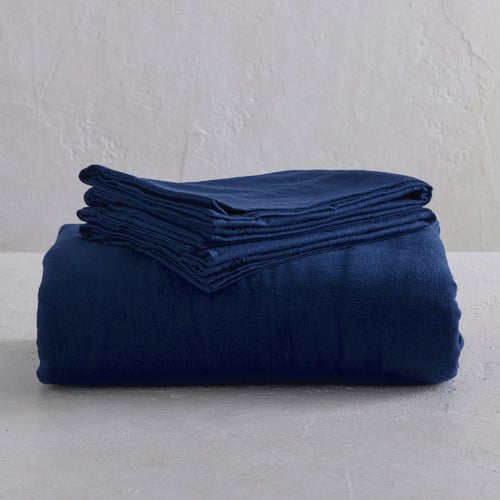 Navy Blue Glauci Organic Cotton Quilt Cover Set