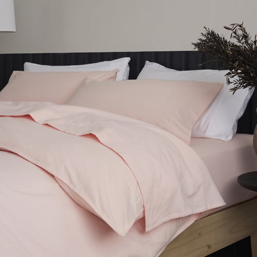 Soft Pink Glauci Organic Cotton Quilt Cover Set