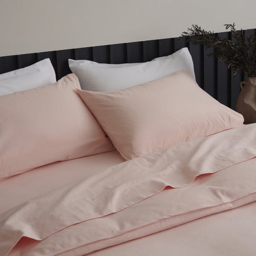 Soft Pink Glauci Organic Cotton Quilt Cover Set