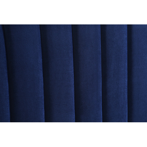 Navy Channel Arch Velvet Bedhead