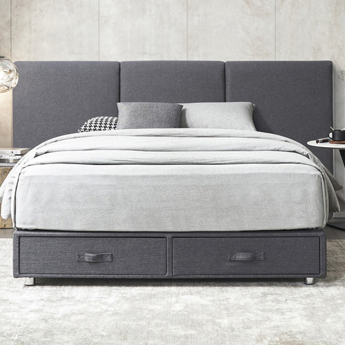 Tully Linen-Blend King Bedhead