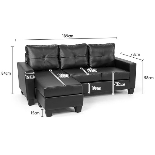 Khome Collection Faux Leather Modular Corner Sofa Reviews